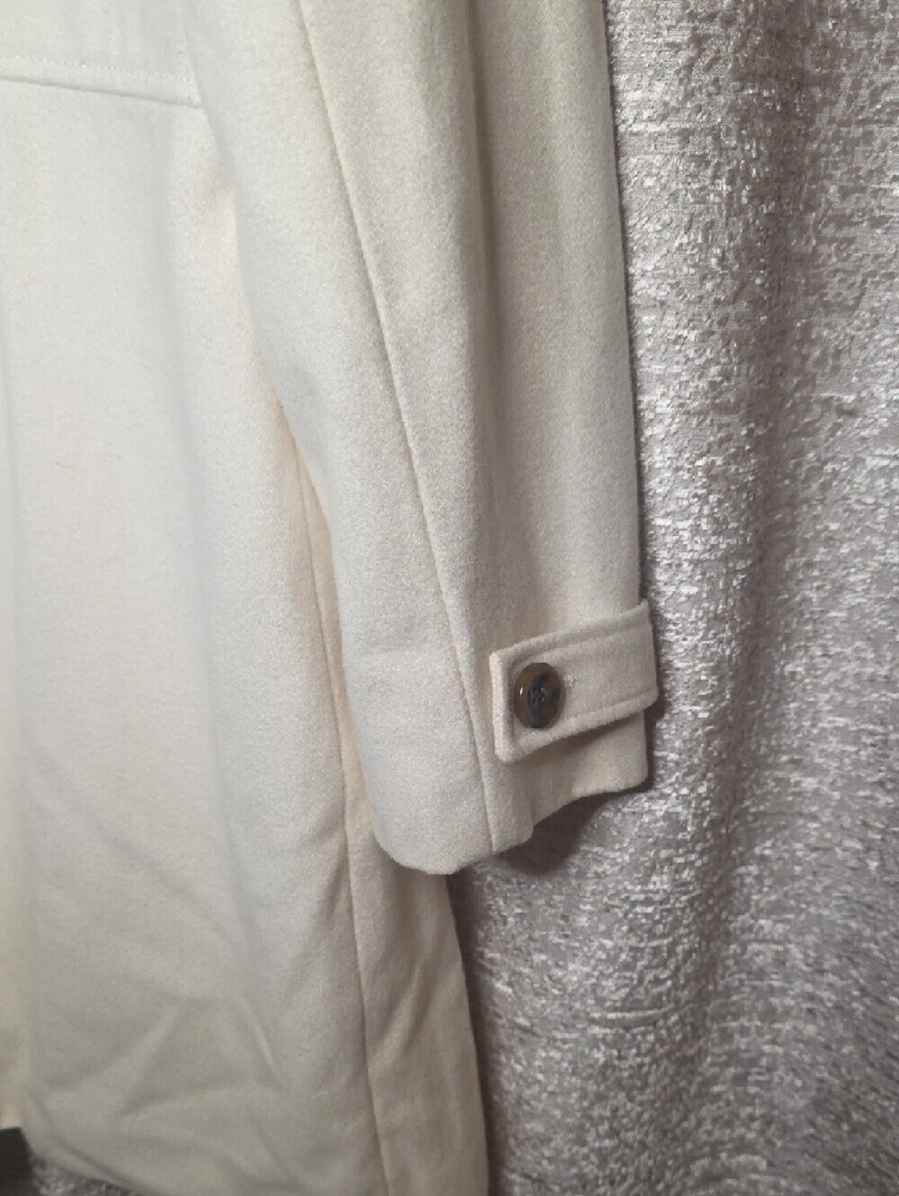Old Navy Cream Single-Breasted Women's Pea Coat Size L - Picture 8 of 9